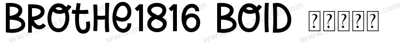 brothe1816 bold字体转换
